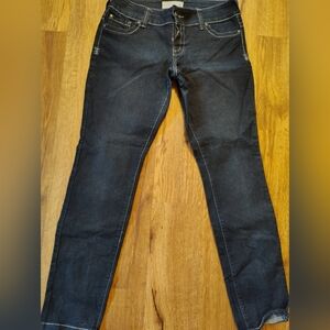 Maurices Dark Washed Jewel.Tab Jeans L